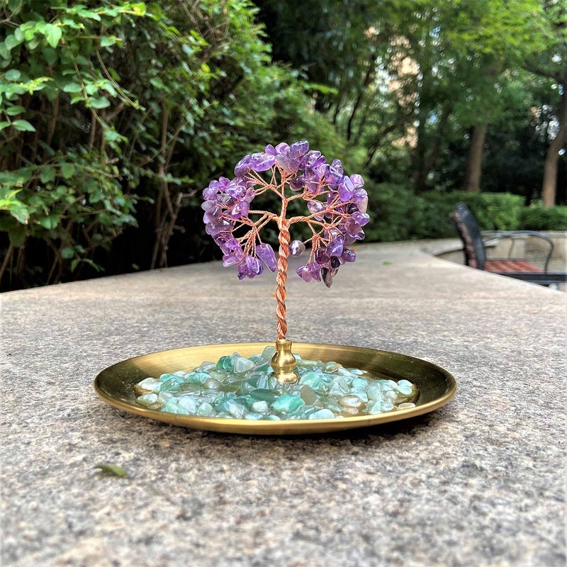 AMEQUOISE Incense Holder for Sticks, Healing Crystal Stone Money Tree Incense Burner, Ash Catcher for Yoga, Meditation and Home Decor - Image 5