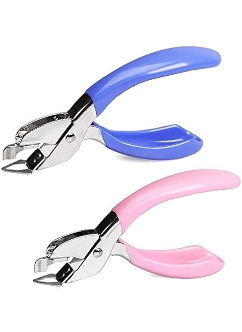 Dedicated Staple Remover, Staples Remover Tool for School Office Family' Paper Work, Efficient Staple Removing with Rubber Handle, 2 pcs (Pink) …