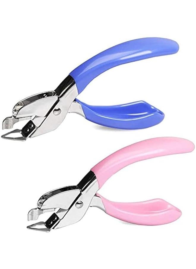 Generic - Dedicated Staple Remover, Staples Remover Tool for School Office Family' Paper Work, Efficient Staple Removing with Rubber Handle, 2 pcs (Pink) … - Image 1
