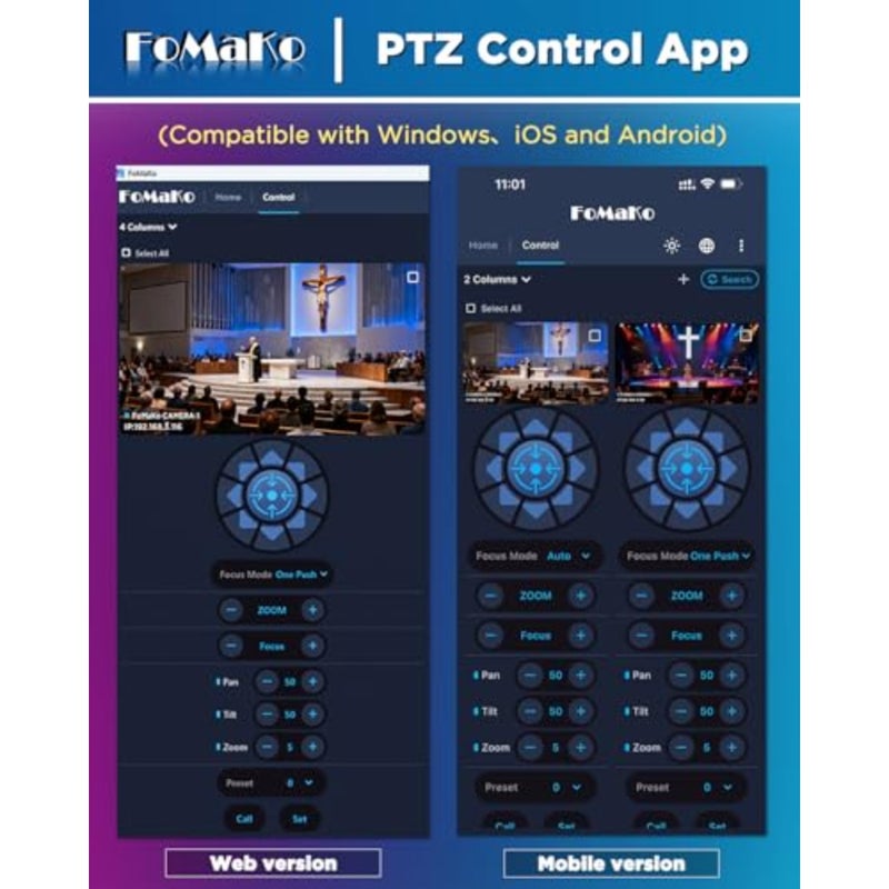 كاميرا NDI PTZ لعبادة الكنيسة والخدمات الحية والتعليم والأحداث؛ زووم بصري 30X، الجيل الثالث من التتبع التلقائي بالذكاء الاصطناعي؛ بو، هدمي، 1080P 60FPS؛ معتمد من NDI 6 HX3؛ أسود؛ تتبع سلس للغاية وتدفق منخفض الكمون - Image 5