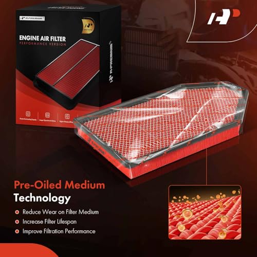 A-Premium Pre-oiled Engine Air Filter Compatible with Dodge Charger, Challenger & Chrysler 300, 2011-2023, 3.6L 5.7L 6.2L 6.4L, Replace# SA11257, 04861746AB - Image 4