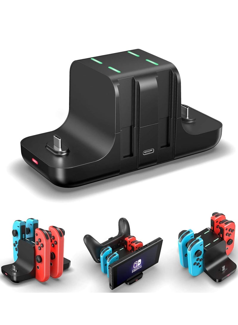 Bukela Switch 6-in-1 Charging Base NS Joy-Con Left and Right Handle Charger - Image 1