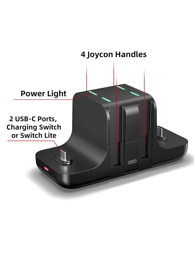 Bukela Switch 6-in-1 Charging Base NS Joy-Con Left and Right Handle Charger - Image 2