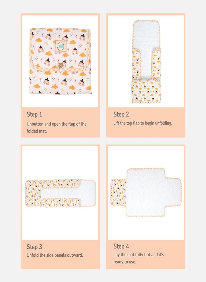 Tidy Sleep Portable Diaper Changing Mat/Pad for Newborns & Infants Baby 0-24 Months Light Weight, Portable, Water Proof (Whimsy Magic) - Image 4