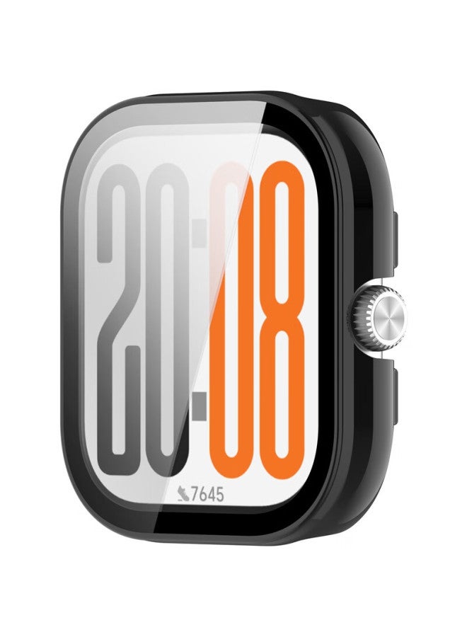 KMaxAI حماية شاشة زجاجية مقسّاة Kmaxai Honor Watch X5 + غلاف صلب تغطية كاملة للقرص غلاف واقي مدمج مضاد للخدش أسود - Image 1