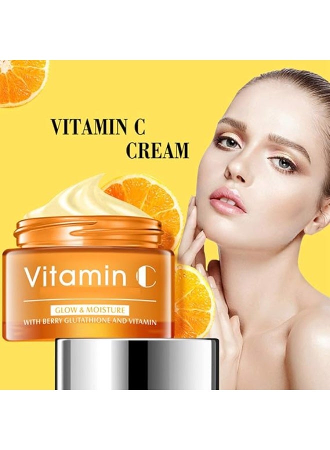 Disaar Multi-functional Vitamin C Moisturizing Cream with Hyaluronic Acid, Face Moisturizer, Brightening Cream 50ml - Image 2
