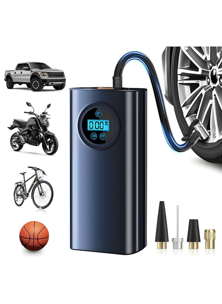Portable Electric Air Compressor 150 PSI Fast Inflation with LCD Screen for Car Bicycle and Sports Balls - Image 1