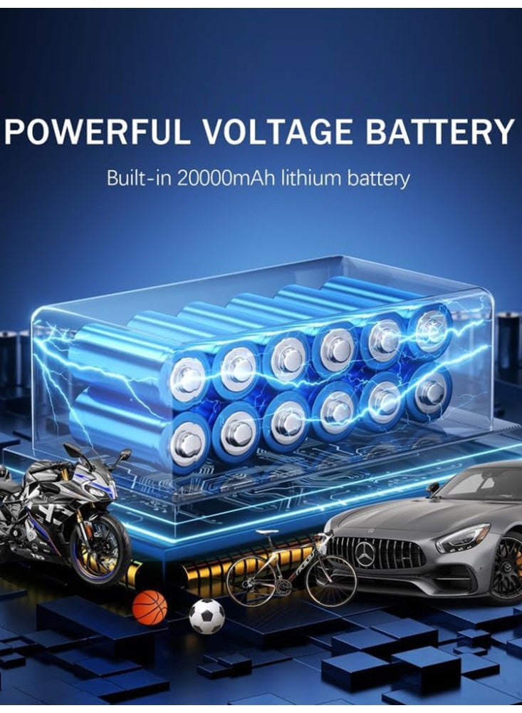 Portable Electric Air Compressor 150 PSI Fast Inflation with LCD Screen for Car Bicycle and Sports Balls - Image 3