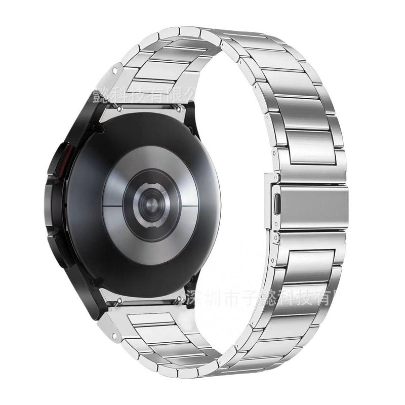سوار ساعة ذكية باللون فضي قابل للتعديل سوار معدني من الستانلس ستيل متوافق مع Samsung Galaxy Watch 7 بملاءمة قابلة للتعديل وحزام بديل - Image 1