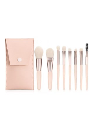 8-Piece Travel Mini Makeup Brush Set with PU Pouch (Ivory Rice) - pzsku/ZAAB2BC5AA83D0D096606Z/45/_/1668404615/dac7f404-9881-4ba0-970c-67ebbd05de24