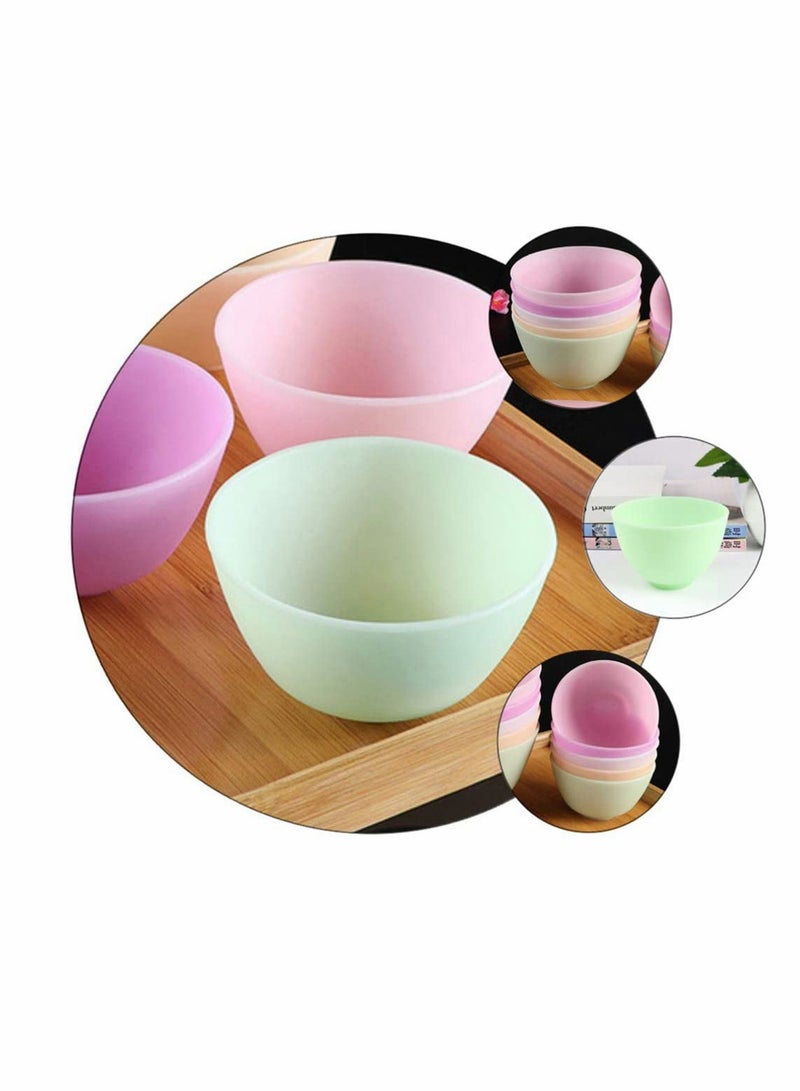 Excefore 3 Pcs Green Silicone Mixing Bowl for Mixing Facial Odorless Mask Bowl Pinch Bowls Skincare Products Care DIY Mixing Bowl for Makeup Holding Ingredient  - Image 5