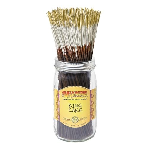 Wild Berry Incense Sticks - King Cake - Delectable Cinnamon Sugar Scent with Vanilla - Hand Dipped in The USA (100 Count) - Image 1