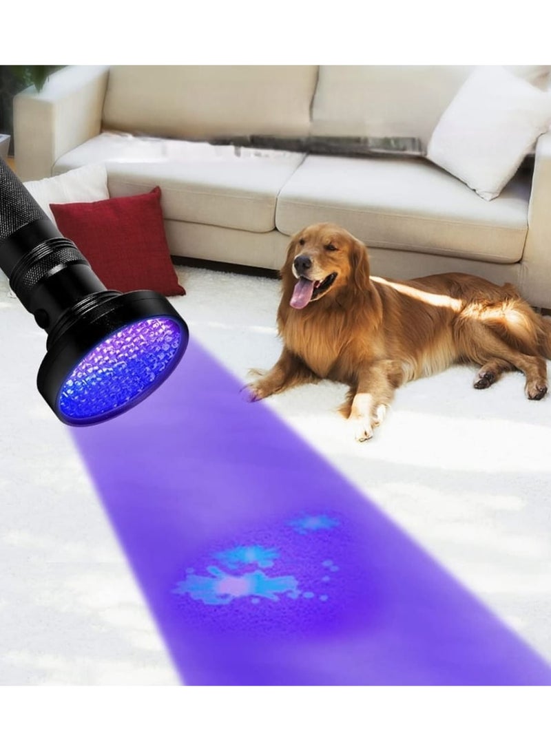 UV Flashlight Black Light, 100 LED 395nm Ultraviolet Blacklight, Handheld Detector for Dog Cat Urine, Pet Dry Stains, Bed Bug, Dangerous Leaks and Scorpion  - Image 1