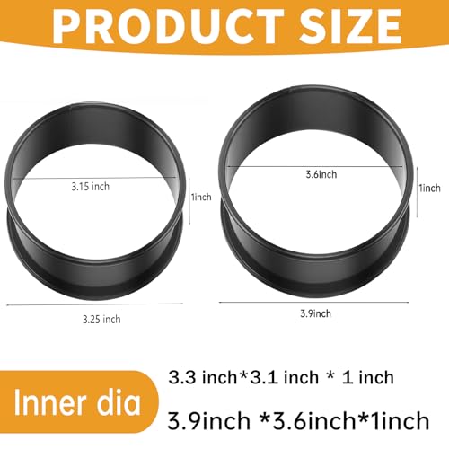 RICHSC-PAN Crumpet Rings, 16Pack Nonstick English Muffin Ring, Outer diameter 4 Inch+3.3Inch Food-Grade Stainless Steel Tart Rings. More Convenient to Take the Food of The Bakery Ring Mold. - Image 2