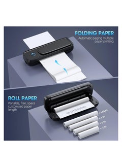 Generic Portable Printers for Travel with Phone Holder, Thermal, Wireless, Bluetooth, Mini Inkless-Printer Travel Support 8.5" x 11" for Letter & Legal A4 & A5 Thermal Paper, Compatible with Android & iOS  - Image 3