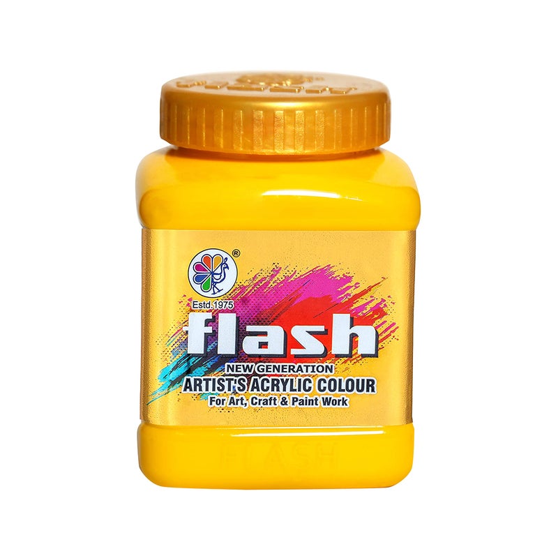 Flash Acrylic Colour (Golden Yellow, 500 ml) - Image 1