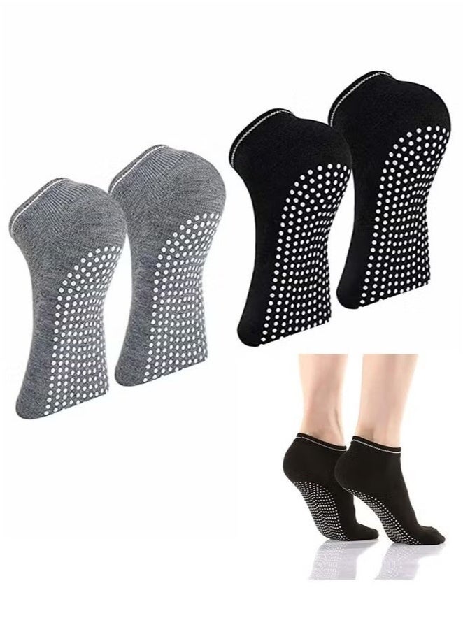 Generic Non Slip Socks for Women, All Season Fashion, Simple Casual Sports Socks, Yoga, Ballet, Dance, Fitness, Football, Hospital, Medium Size Socks, Free Size 2pcs - Image 1