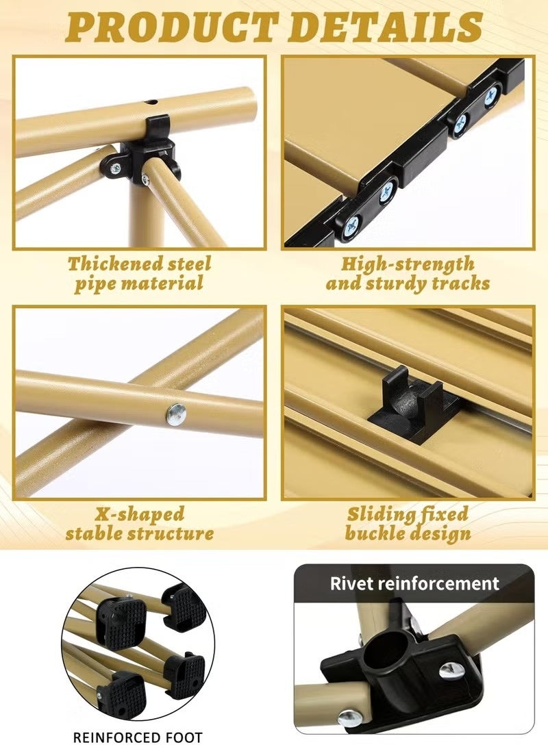 توشونكس طاولة تخييم قابلة للطي محمولة مع سطح من الألومنيوم قابل للدحرجة، خفيفة الوزن وصغيرة الحجم لسهولة الحمل، تصميم متين ومقاوم للماء، إطار فولاذي مستقر، مثالية للمغامرات الخارجية والنزهات والشواء على الشاطئ والمشي لمسافات طويلة وصيد الأسماك والسفر، 120 سم × 55 سم - Image 3