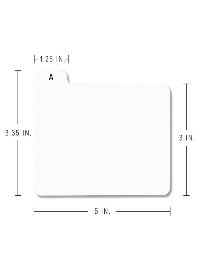 Alfion 3x5 Index Card Alphabet Tab Dividers 24 pcs (White) - Image 3