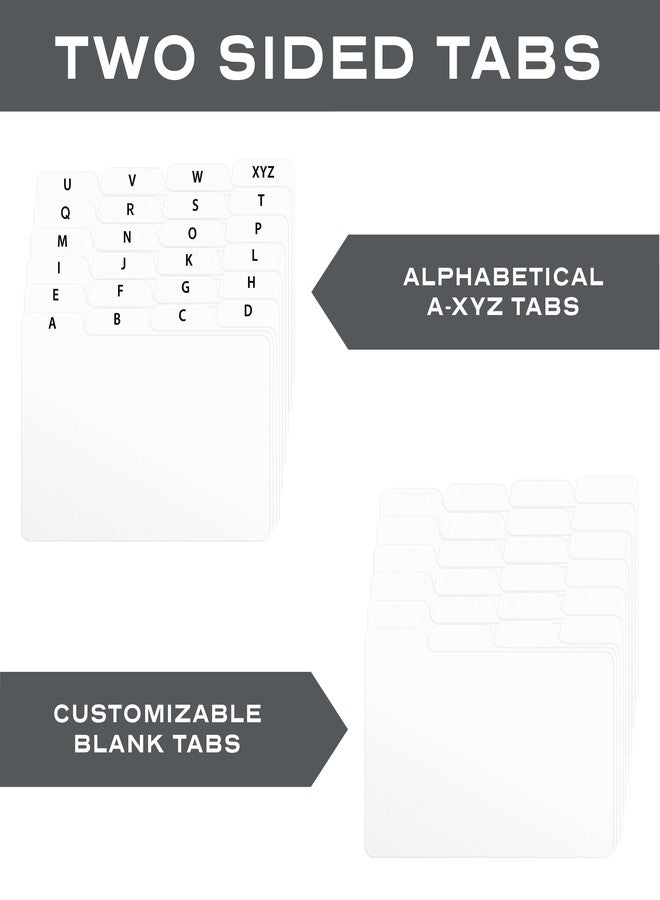 Alfion 3x5 Index Card Alphabet Tab Dividers 24 pcs (White) - Image 5