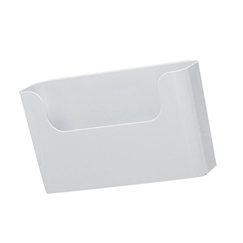 White Wall Mounted Storage Box Plastic Organizer for Kitchen Bathroom Space Saving Shelf - Image 4