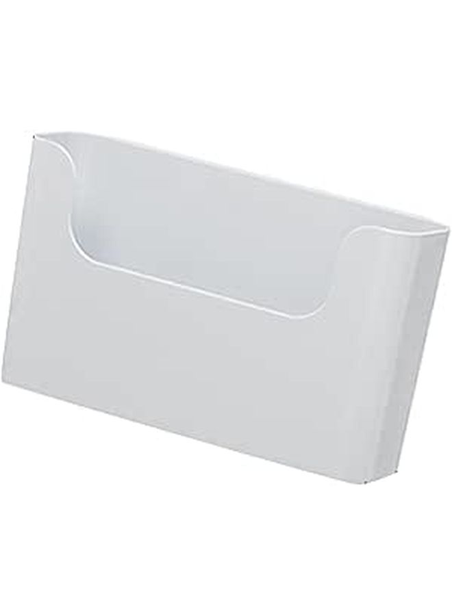 White Wall Mounted Storage Box Plastic Organizer for Kitchen Bathroom Space Saving Shelf - Image 1