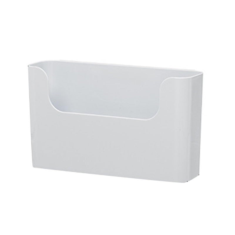 White Wall Mounted Storage Box Plastic Organizer for Kitchen Bathroom Space Saving Shelf - Image 5