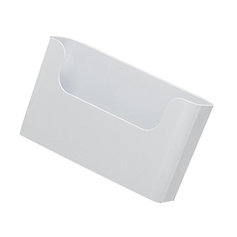 White Wall Mounted Storage Box Plastic Organizer for Kitchen Bathroom Space Saving Shelf - Image 3