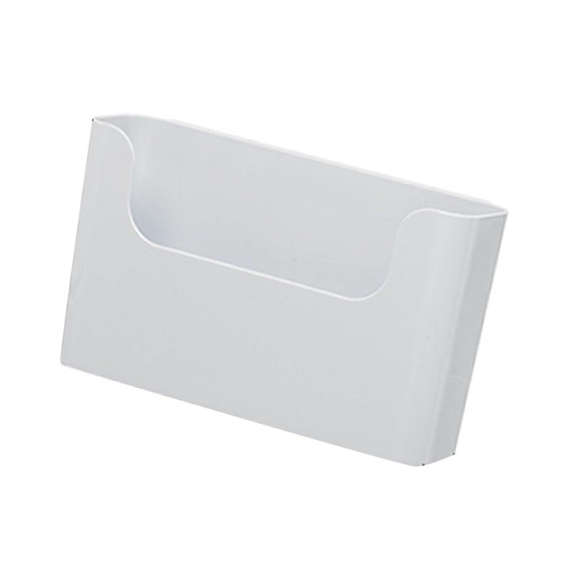 White Wall Mounted Storage Box Plastic Organizer for Kitchen Bathroom Space Saving Shelf - Image 2