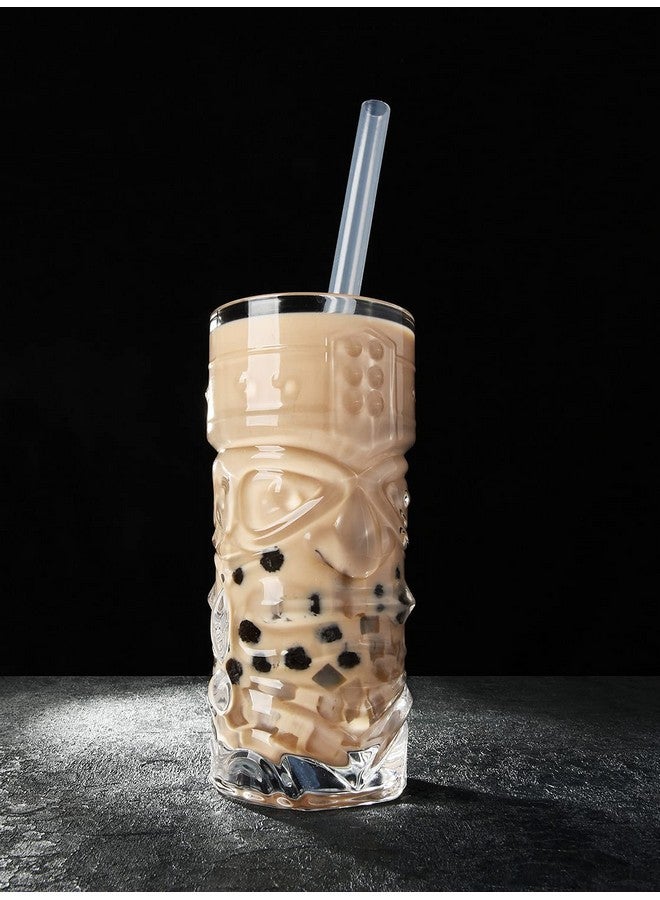 ALINK Reusable Clear Boba Straws, 13 mm x 10.5 in, Jumbo Hard Plastic Smoothie Straws for Bubble Tea, Popping Pearls, Pack of 8 with 2 Cleaning Brush - Image 5