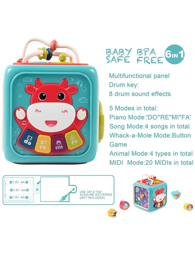 general Children's Early Education Toy With Lights Music and Clock Multifunctional Hexahedron Intelligent Toy for Toddlers 6 in 1 Activity Toys for Babies Learning - Image 4