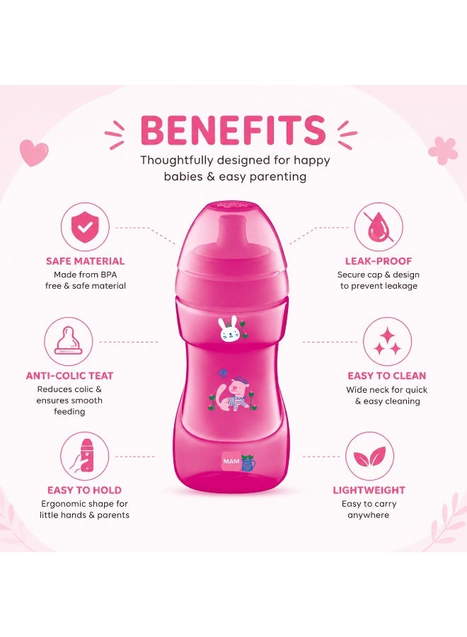 Mam Baby Sports Cup Pink  Celebrations - Image 3