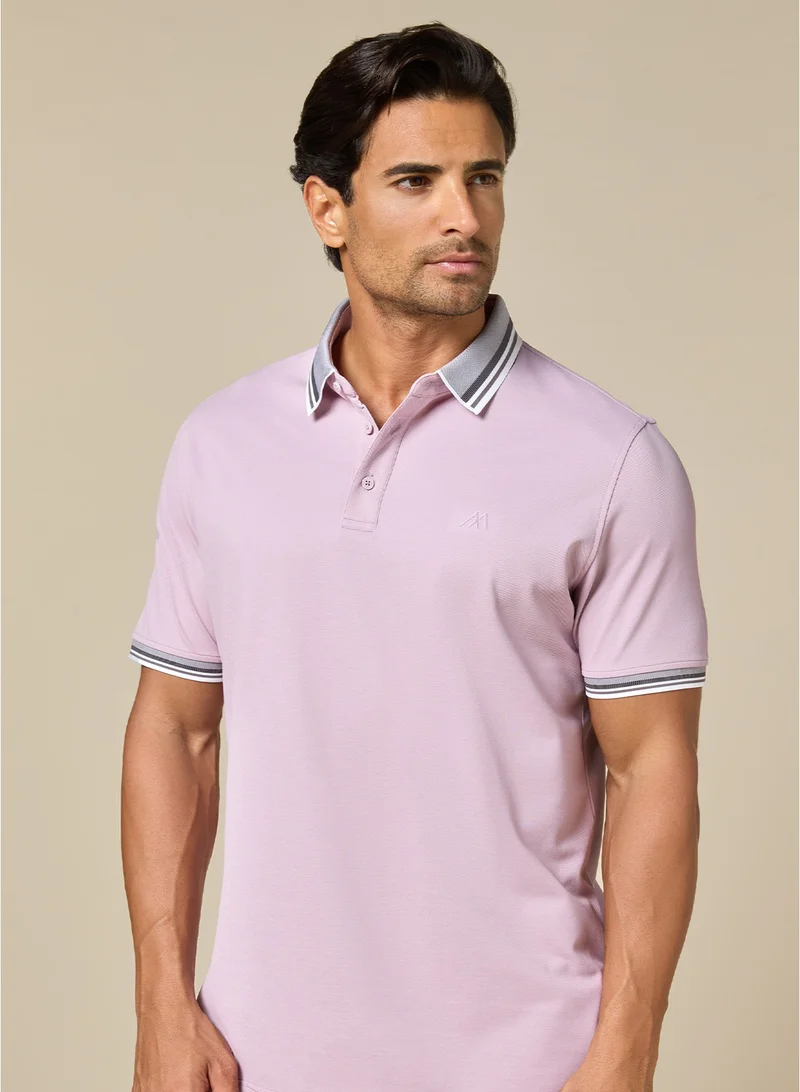 مانرزم The Rose Blend Pink Lyocell Blend Polo Comfort Fit