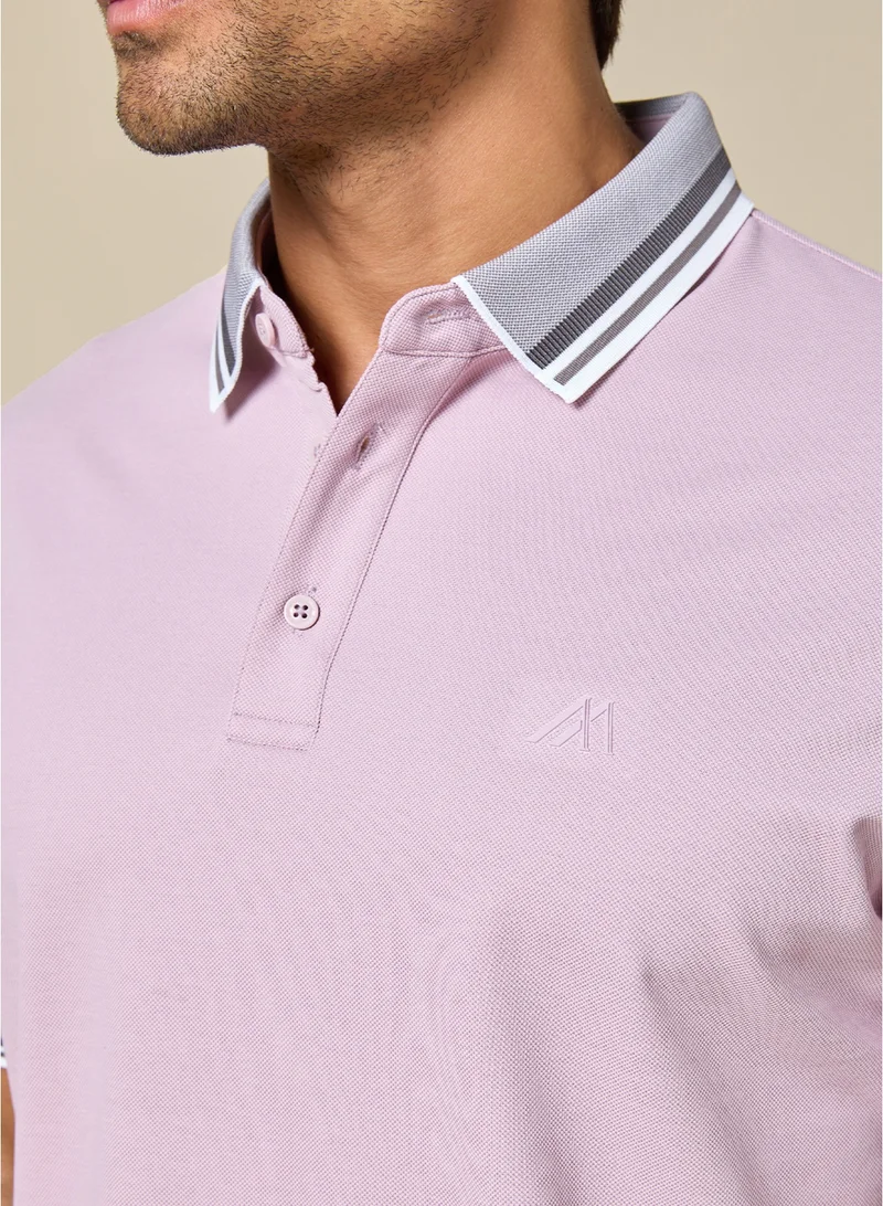 مانرزم The Rose Blend Pink Lyocell Blend Polo Comfort Fit
