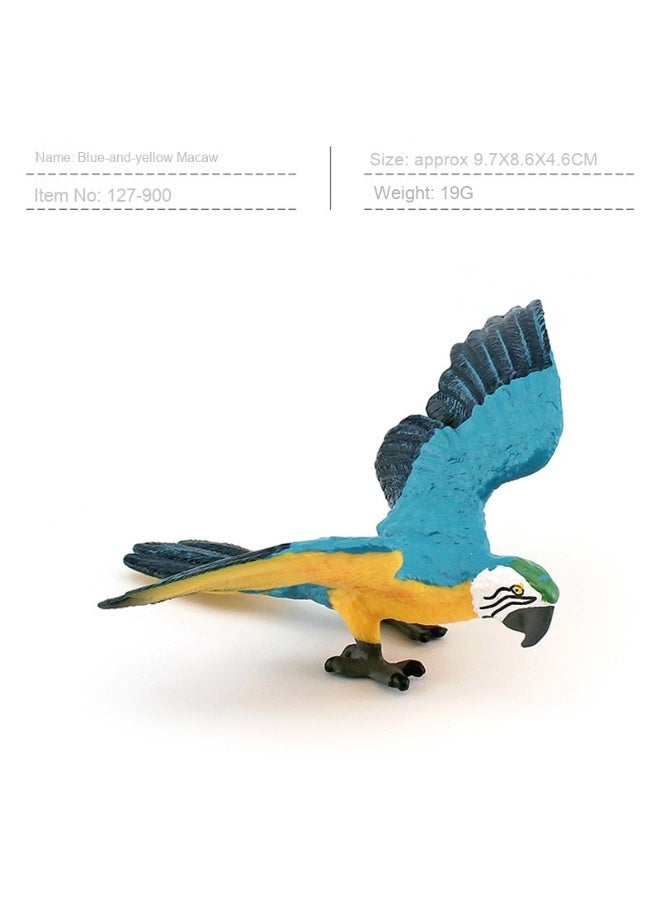 NIBEMINENT Realistic Bird Models - Snowy Owl, Bald Eagle, Macaw, Gray Swan, Seagull, and Vulture Decorative Figurines for Desktop Display