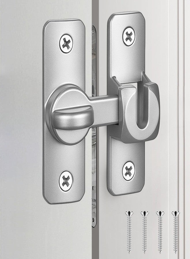 Tucnoeu 2 Pack 90/180 Degree Barn Door Lock,Small Flip Gate Latches Hardware,Flips Latch Lock,Heavy Duty Security Sliding Gate Locks for Gates Barn Garage Garden Fence Shed Window Cabinet - Image 3