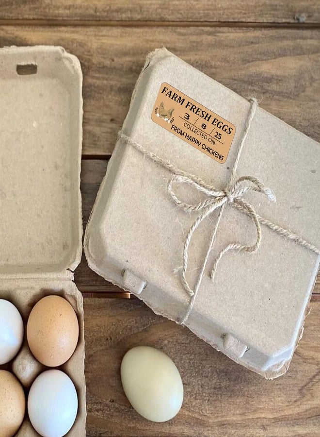 Morbanner Farm Eggs Laid On Stickers,1 x 2.6 Inch Farm Eggs Collected Date Stickers for Egg Handling Instructions (360 pcs) - Image 3