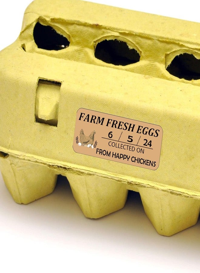 Morbanner Farm Eggs Laid On Stickers,1 x 2.6 Inch Farm Eggs Collected Date Stickers for Egg Handling Instructions (360 pcs) - Image 4