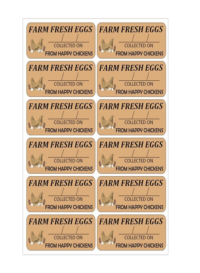 Morbanner Farm Eggs Laid On Stickers,1 x 2.6 Inch Farm Eggs Collected Date Stickers for Egg Handling Instructions (360 pcs) - Image 5