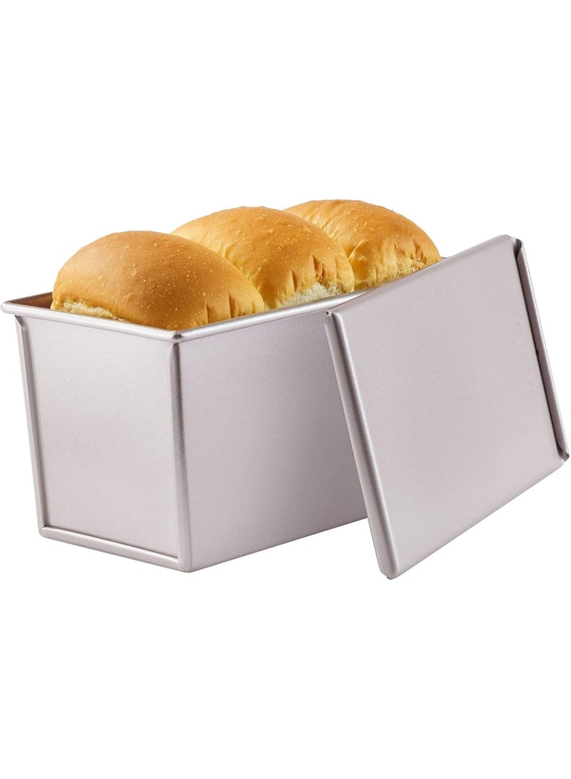 شيف ميد قالب توست مغطى غير لاصق بسعة 450 غرام قالب خبز احترافي بغطاء ثابت لتشكيل توست مثالي وتوزيع حرارة متساوٍ وصناعة الخبز المنزلي عالي الجودة - Image 1