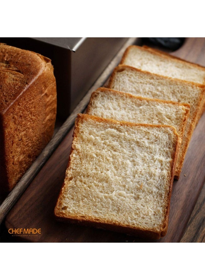 شيف ميد قالب توست مغطى غير لاصق بسعة 450 غرام قالب خبز احترافي بغطاء ثابت لتشكيل توست مثالي وتوزيع حرارة متساوٍ وصناعة الخبز المنزلي عالي الجودة - Image 2