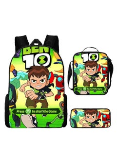 BEN 10 New Cartoon Student Backpack Three-Piece Set 29*16*42cm 