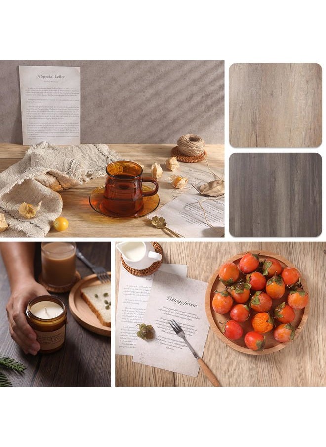 EOAJAFOU - 5PCS Double Sided 10 Patterns Photography Backdrop Boards, 16x16 Inch Waterproof Background Surface with 4 Brackets, Cement Marble Wood Brick Texture Backdrop for Food Jewelry Shooting - Image 1