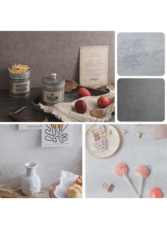 EOAJAFOU - 5PCS Double Sided 10 Patterns Photography Backdrop Boards, 16x16 Inch Waterproof Background Surface with 4 Brackets, Cement Marble Wood Brick Texture Backdrop for Food Jewelry Shooting - Image 1