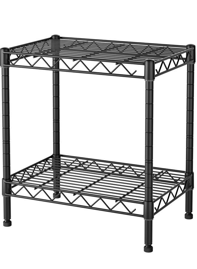 SINGAYE 2 Small Wire Shelves Kitchen Pantry Close Home Organizers and Storage Bathroom Shelf Laundry Room Organization Adjustable Book Metal Garage Shelving Unit - Image 1