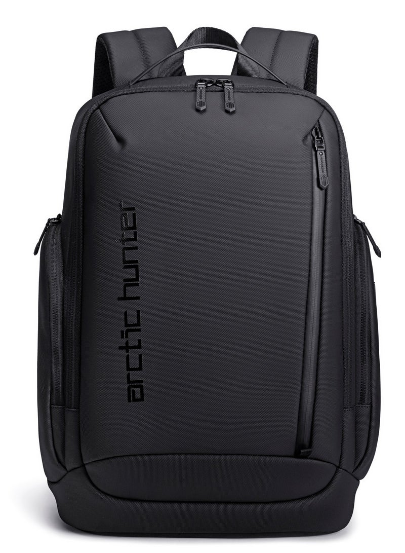 ARCTIC HUNTER Laptop Daypack Durable Polyester Backpack with Built In USB/Headphone Port Computer Bag for Men Women, B00554, Black - Image 3