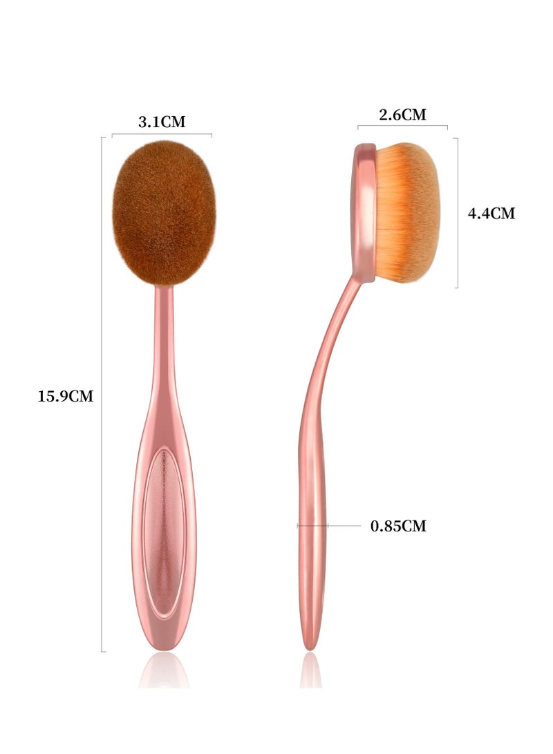 Ucanbe Toothbrush-Shaped Foundation Brush, Soft Dense Bristles for Flawless Blending, Concealer Makeup Tool, Large Medium Small Sizes for Liquid & Cream Application - Image 1