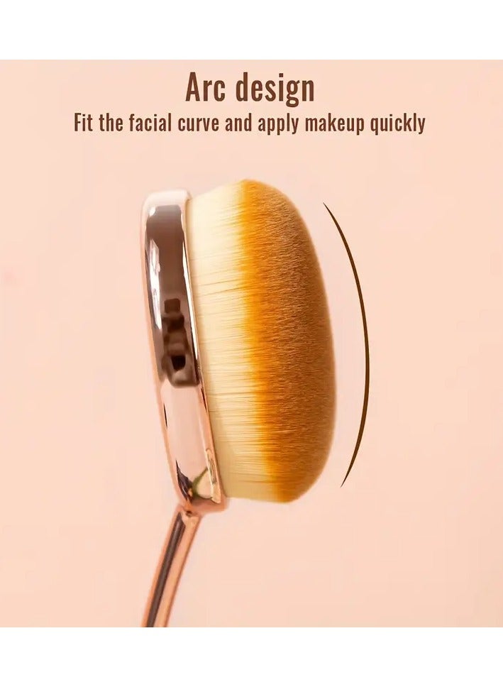 Ucanbe Toothbrush-Shaped Foundation Brush, Soft Dense Bristles for Flawless Blending, Concealer Makeup Tool, Large Medium Small Sizes for Liquid & Cream Application - Image 2