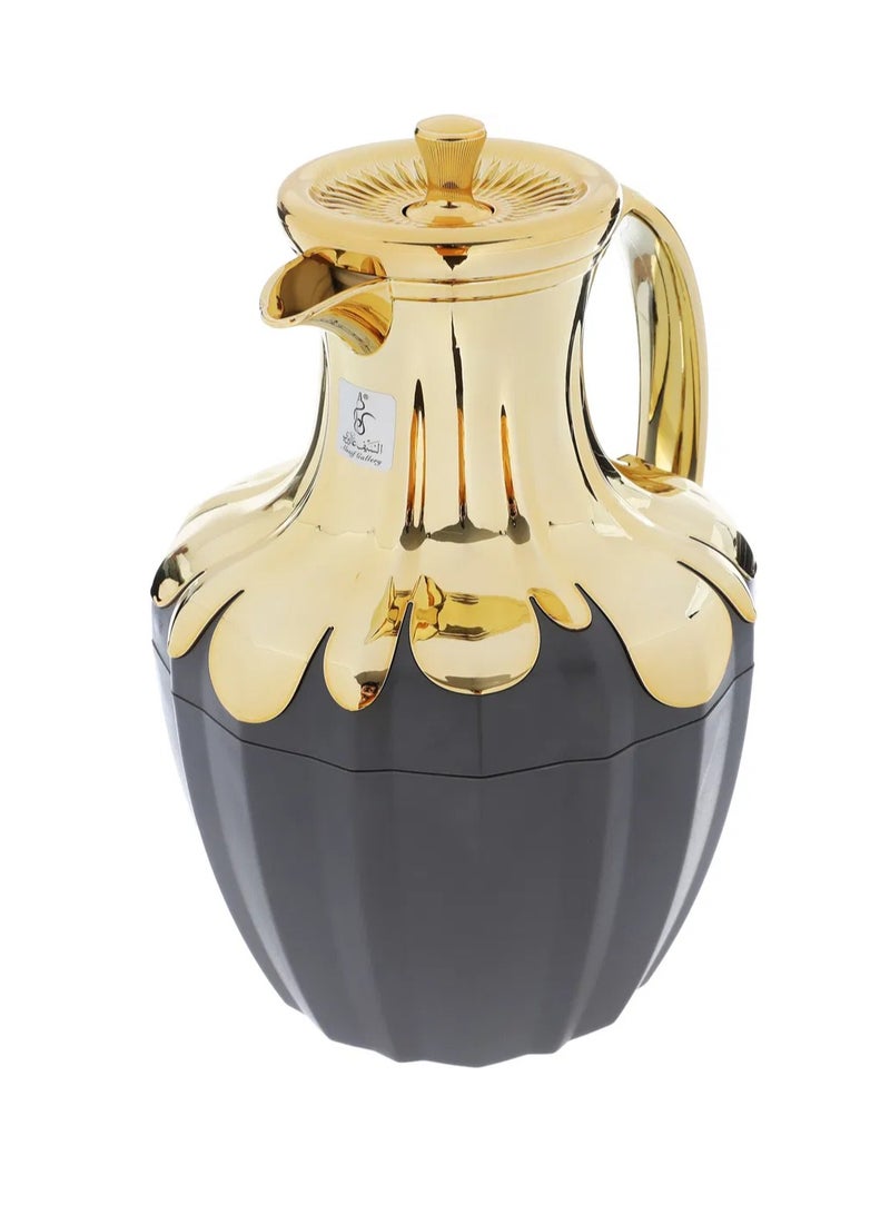 ايفرست ترمس شادن إفرست، 1 لتر، حافظة داخلية زجاج حراري، هيكل خارجي بلاستيك - رمادي - Image 4