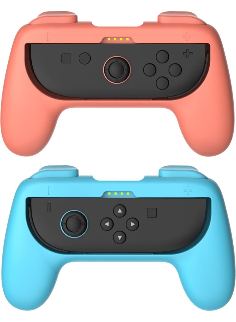 مقبضات تحكم Joy-Con لـ Nintendo Switch/OLED/Switch2 | مقبضات يد يسار ويمين مع ملحقات متوافقة | تصميم مضاد للانزلاق - Image 1